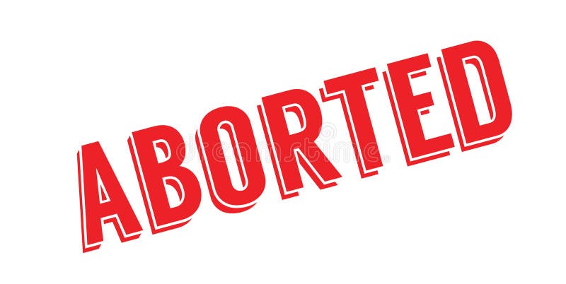 Carimbo de borracha ABORTADO ilustração royalty free