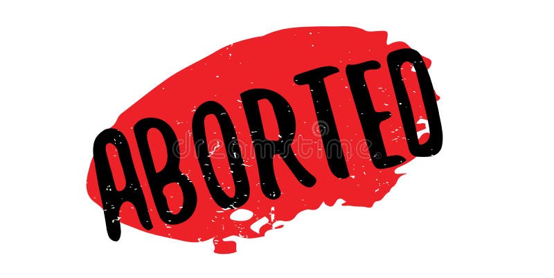 Carimbo de borracha ABORTADO ilustração royalty free