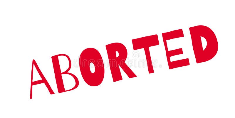 Carimbo de borracha ABORTADO ilustração do vetor