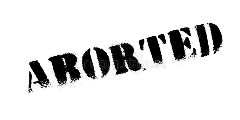 Carimbo de borracha ABORTADO ilustração stock