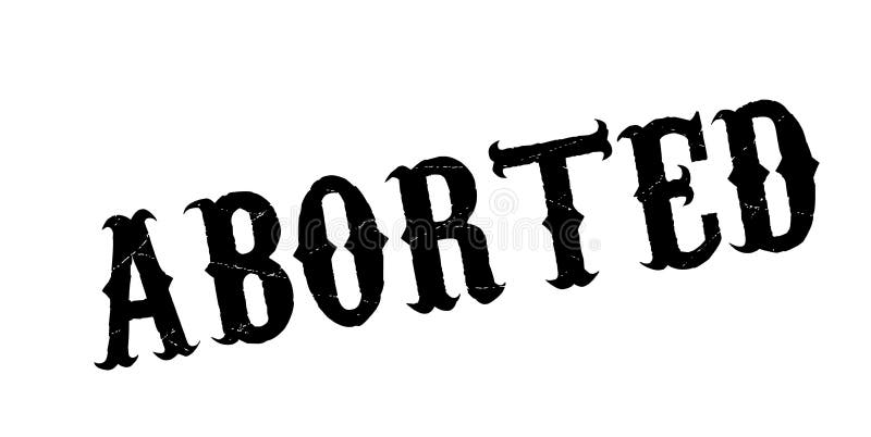 Carimbo de borracha ABORTADO ilustração do vetor