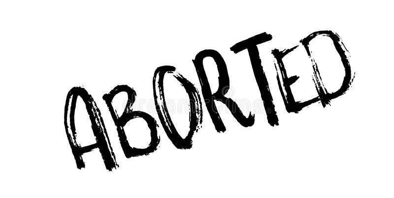 Carimbo de borracha ABORTADO ilustração do vetor