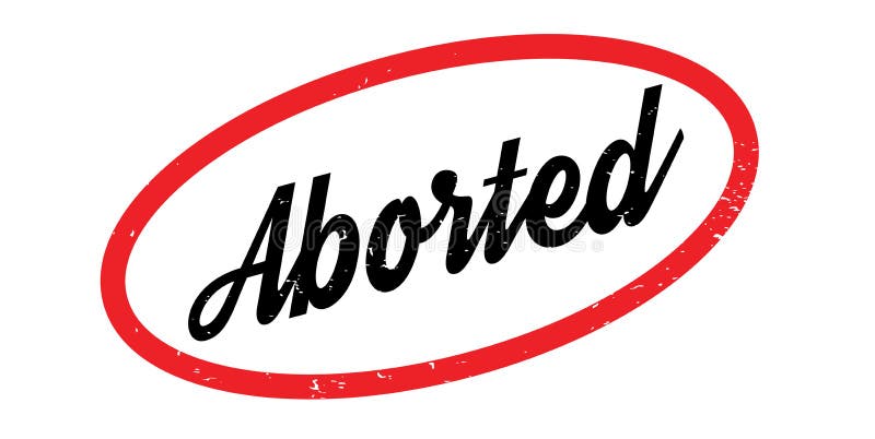 Carimbo de borracha ABORTADO ilustração royalty free