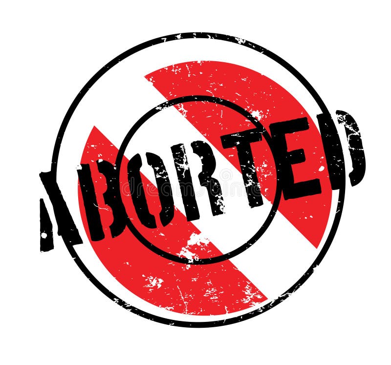 Carimbo de borracha ABORTADO ilustração royalty free