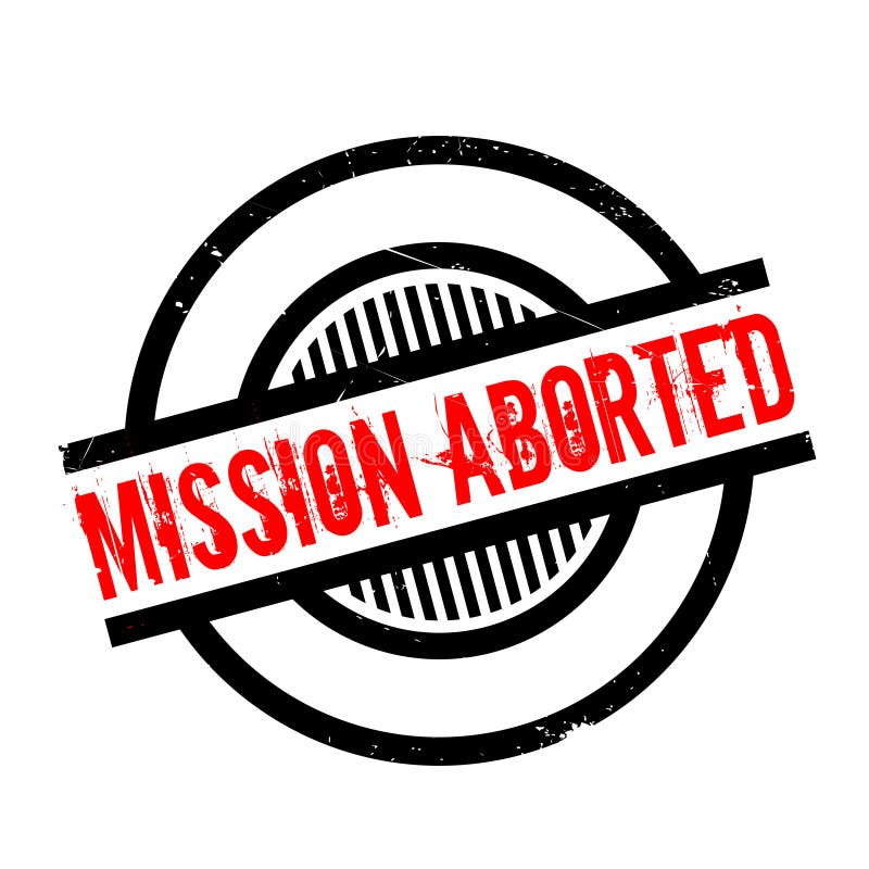 Carimbo de borracha abortado missão ilustração royalty free