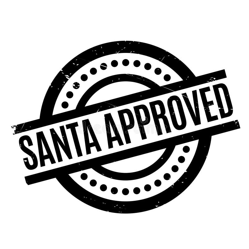 Carimbo de borracha de Santa Approved ilustração do vetor Carimbo de borracha de Santa Approved ilustração do vetor