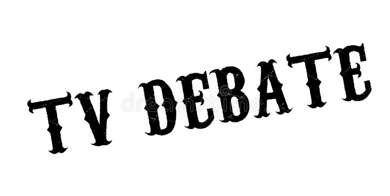Carimbo de borracha do debate da tevê ilustração royalty free Carimbo de borracha do debate da tevê ilustração royalty free