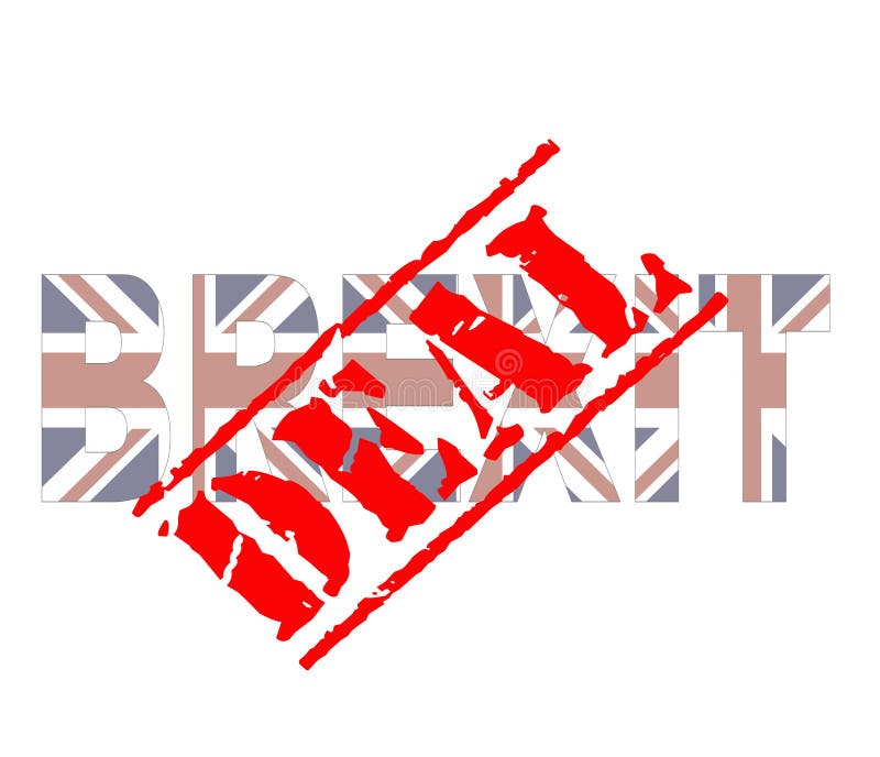 Carimbo de borracha do negócio de Brexit ilustração royalty free