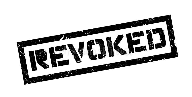 Carimbo de borracha revogado ilustração do vetor