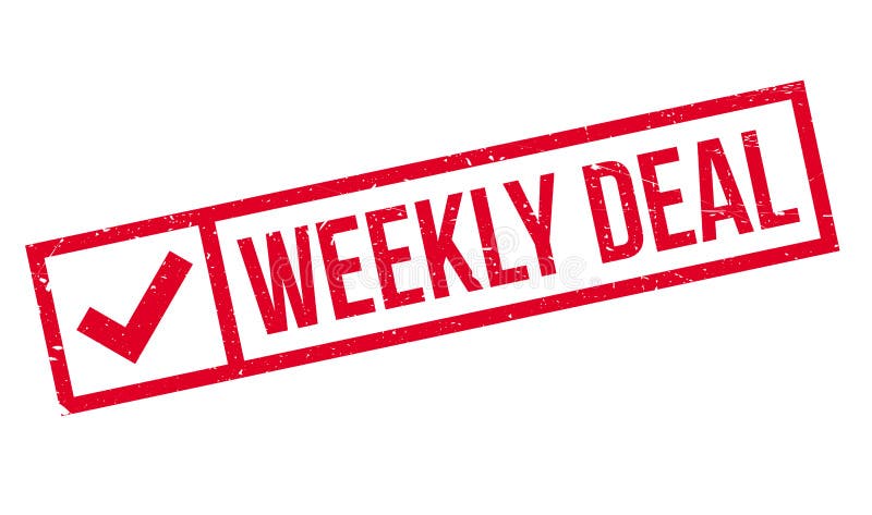 Carimbo de borracha semanal do negócio ilustração stock