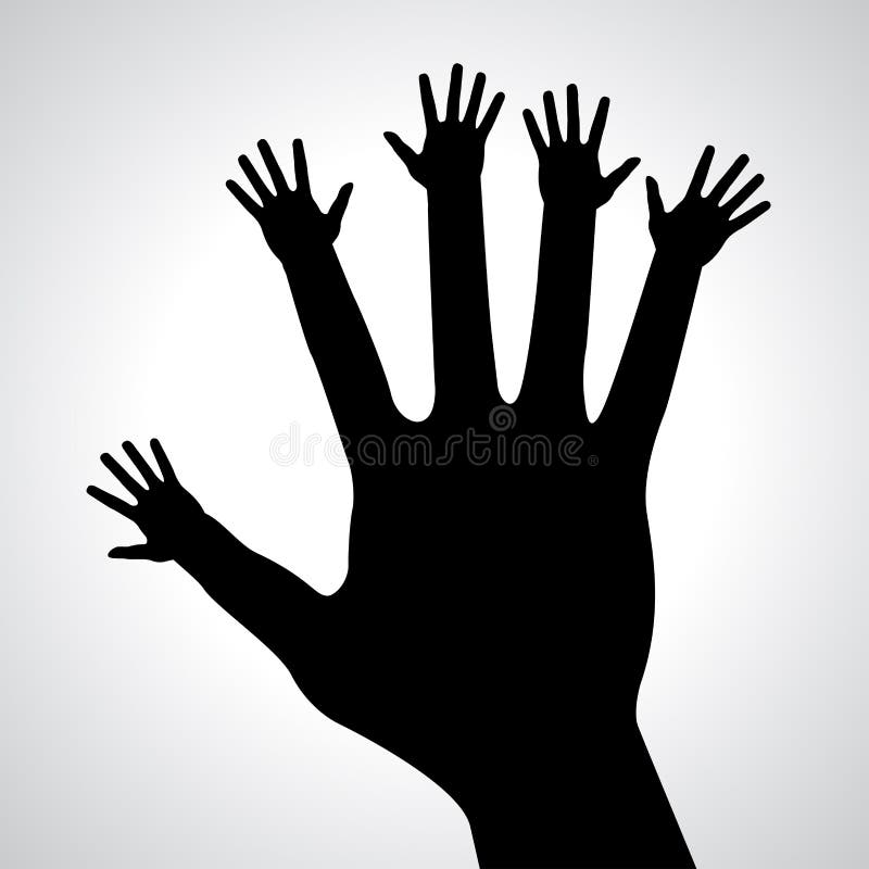 Caring hands royalty free illustration