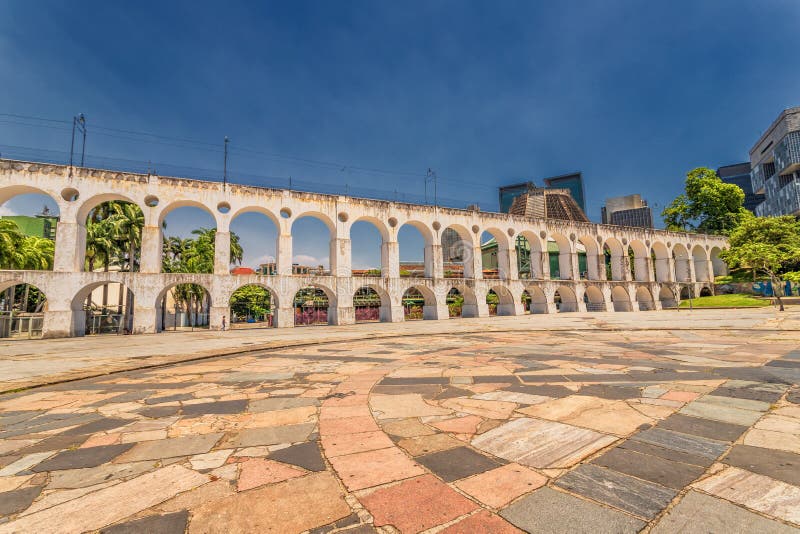 Carioca Aqueduct, Also Known As Arcos Da Lapa In Historic Centre Of Rio ...