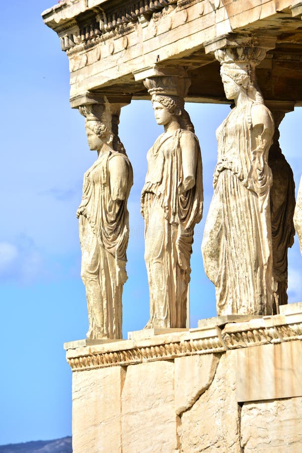 Las cariátides foto de archivo. Imagen de atenas, corintio 2616312