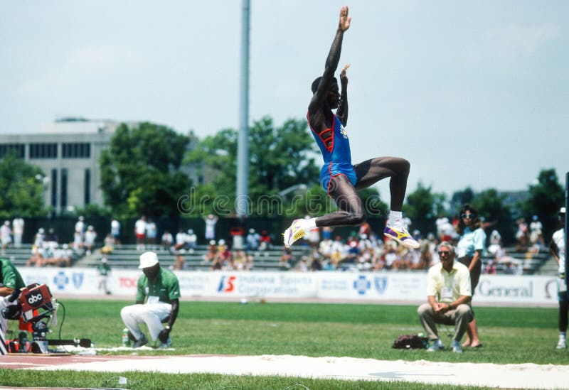 United States Olympian Carl Lewis. (image taken from color slide. )