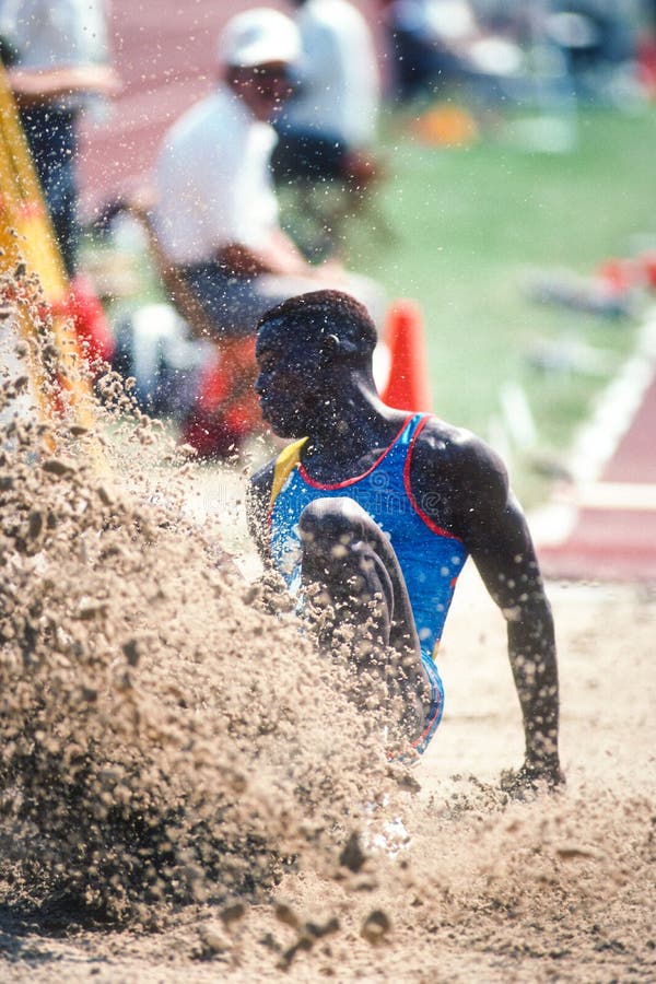 United States Olympian Carl Lewis. (image taken from color slide. )