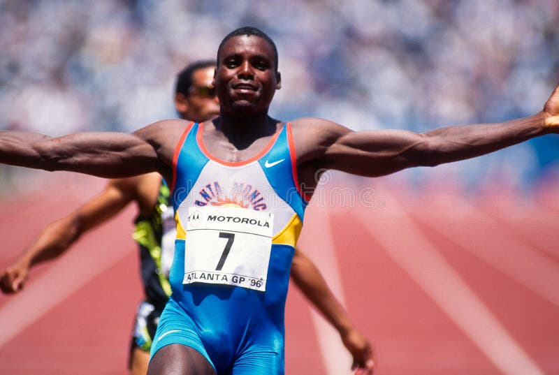 Carl Lewis. United States Olympian Carl Lewis. (image taken from color slide stock photo