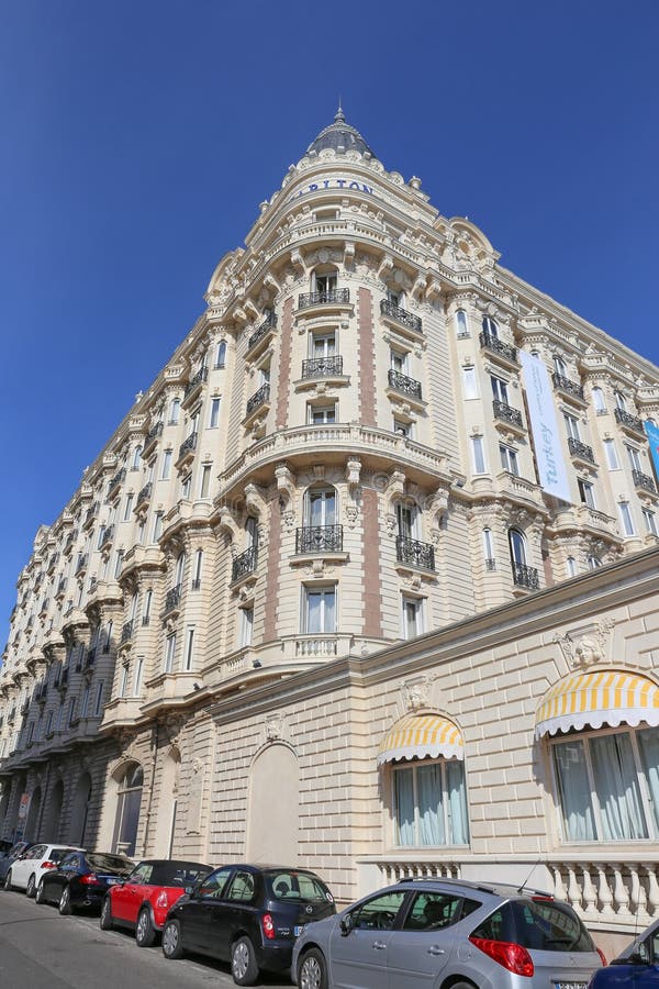Carlton Cannes intercontinental en el Croisette foto de archivo Carlton Cannes intercontinental en el Croisette foto de archivo
