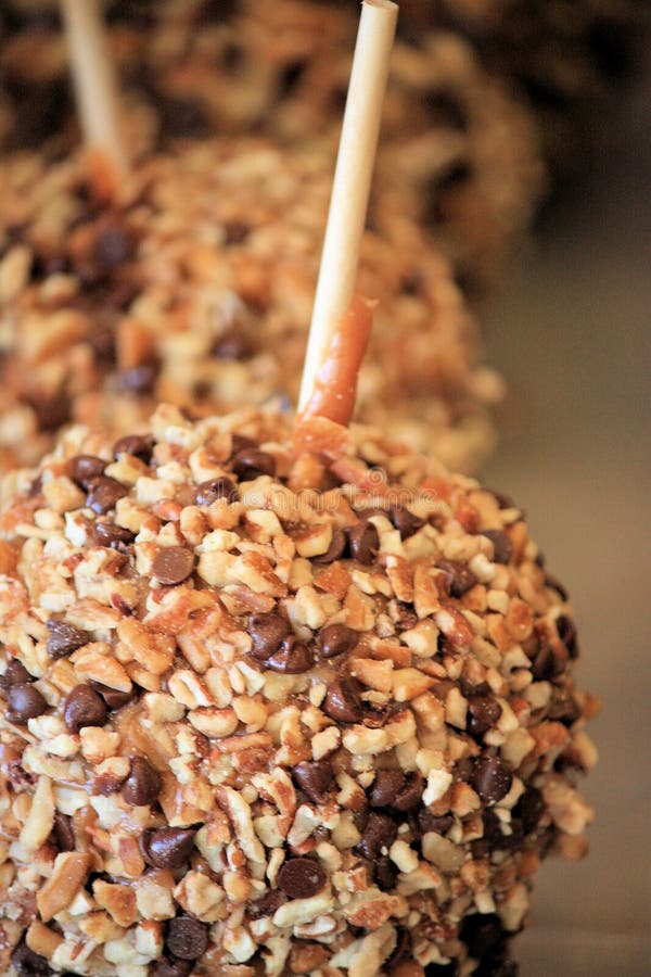 Carmel Apple with Nuts and Chocolate.