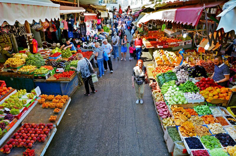 Carmel Market Shuk HaCarmel in Tel Aviv - Israel royalty free stock photos Carmel Market Shuk HaCarmel in Tel Aviv - Israel royalty free stock photos