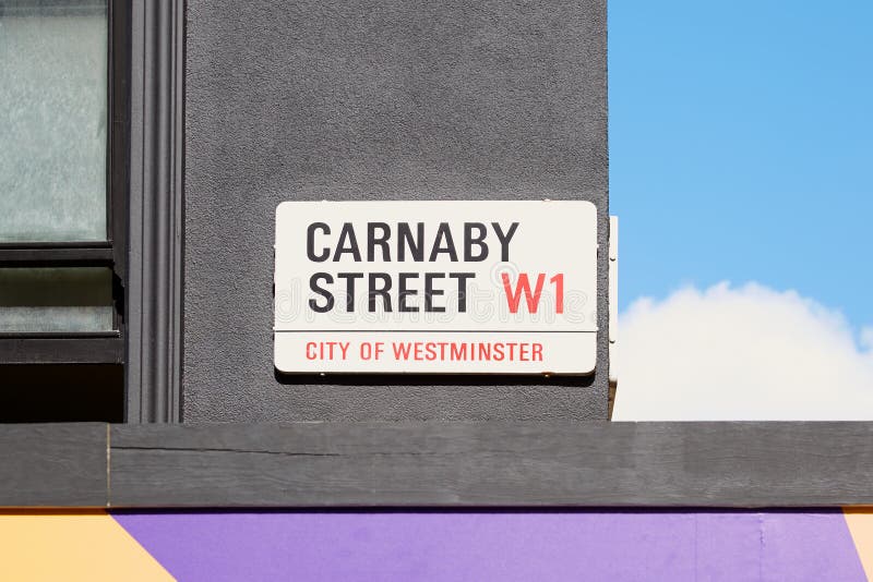 Carnaby street sign, famous shopping street in London stock photography Carnaby street sign, famous shopping street in London stock photography