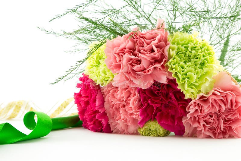 Carnation Bouquet stock photo. Image of pink, green, birthday 34856158
