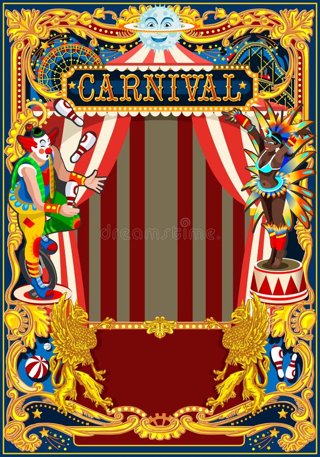 Carnaval-het Themakaart van het Affichecircus