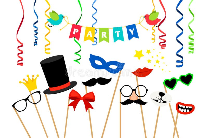 Carnaval przyjęcia akcesoria royalty ilustracja Carnaval przyjęcia akcesoria royalty ilustracja