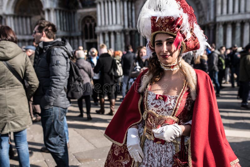 Carnaval tradicional 2017 de Veneza fotografia de stock royalty free