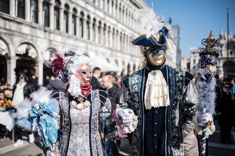 Carnaval tradicional 2017 de Veneza fotografia de stock royalty free