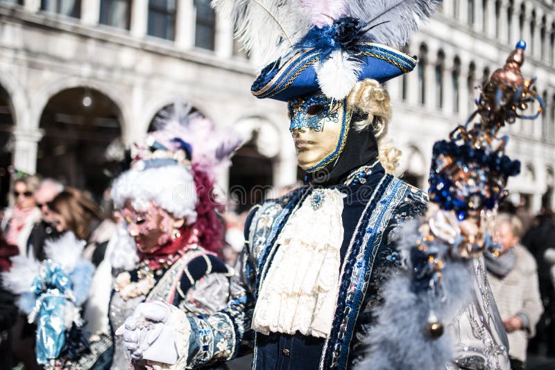 Carnaval tradicional de Veneza 2017 fotografia de stock