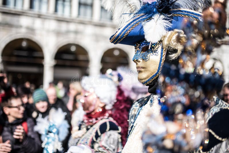 Carnaval tradicional 2017 de Veneza fotos de stock royalty free
