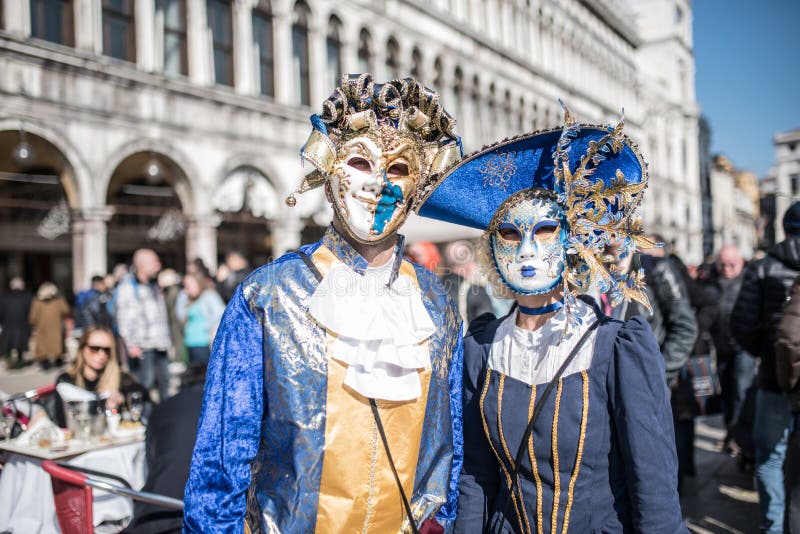 Carnaval tradicional de Veneza 2017 fotos de stock