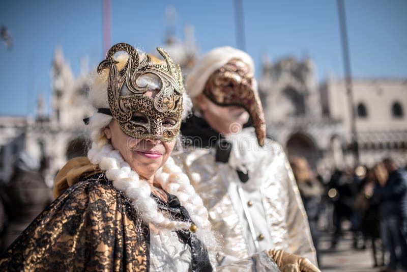 Carnaval tradicional de Veneza 2017 fotos de stock