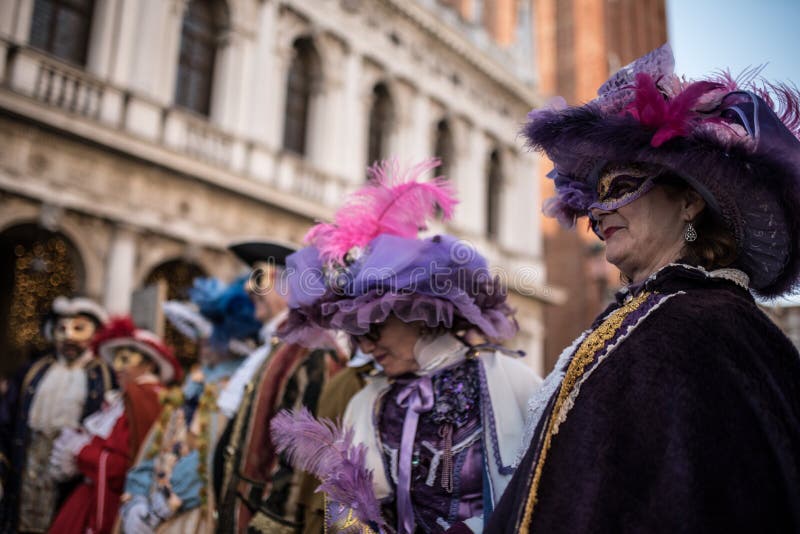 Carnaval tradicional de Veneza 2017 foto de stock royalty free