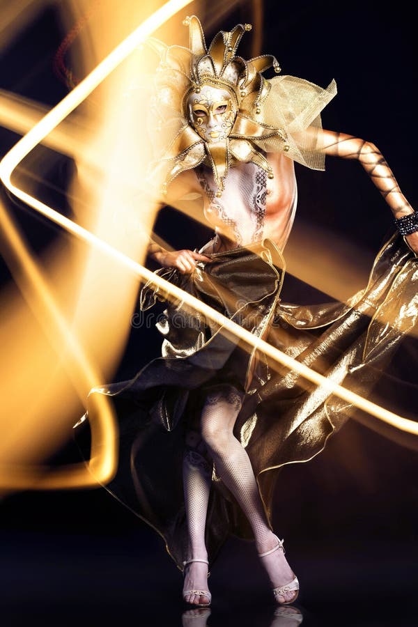 Bodyart Carnaval de Venecia foto de archivo