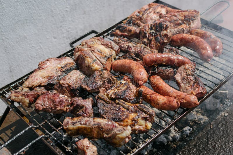 Carne Asada Argentina Asado Argentino Foto de archivo Imagen de