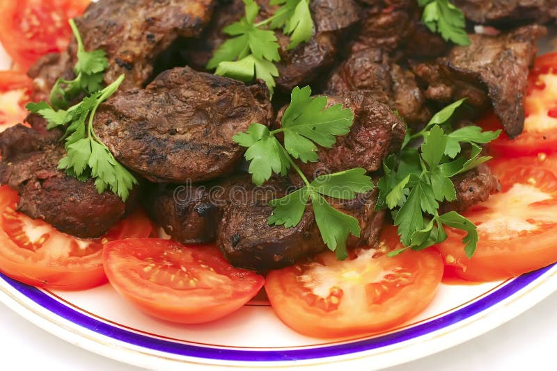 Fígado De Frango Frito E Moela Com Alho De Casal De Pimenta No Prato Imagem  de Stock - Imagem de salgado, peixes: 225862573