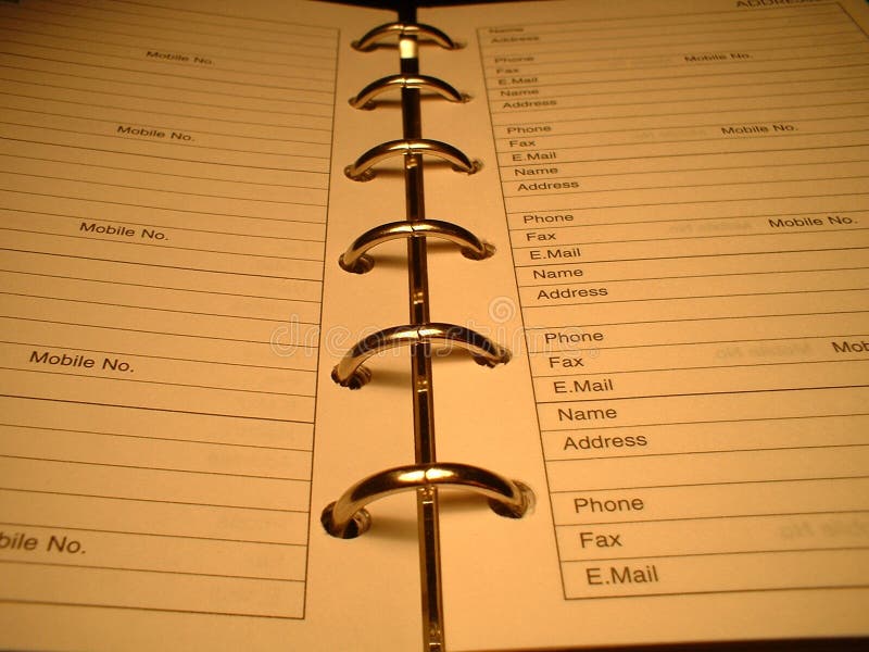 Carnet d'adresses photos stock Carnet d'adresses photos stock