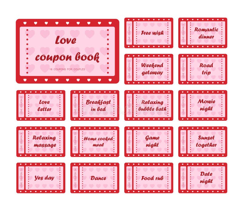 PACKLIST LOVE Coupons - Carnet de Chèques-cadeaux pour les Couples
