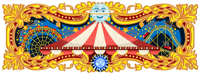 Carnival Banner Circus Theme Blog stock illustration Carnival Banner Circus Theme Blog stock illustration