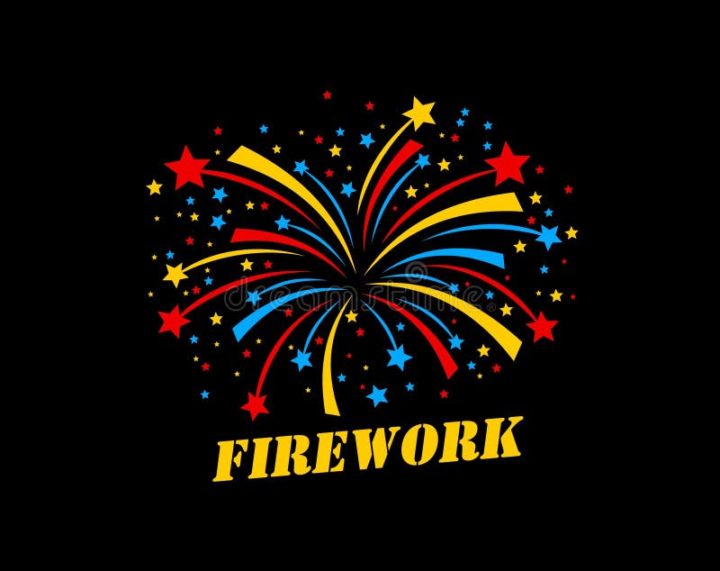 Carnival confetti firework icon for birthday event vector illustration