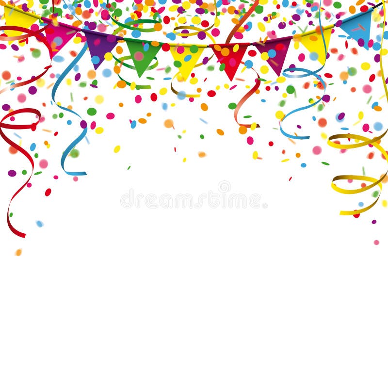 cent evenwichtig Publicatie Carnival Confetti Ribbons Festoon Stock Vector - Illustration of birthday,  cladding: 86293652