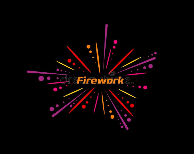 Carnival firecracker firework icon, birthday event royalty free illustration