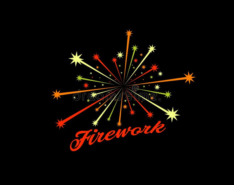 Carnival firework icon, birthday event, fiesta royalty free illustration