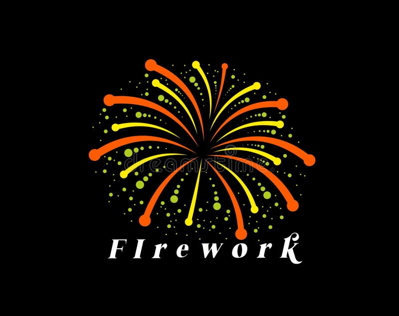 Carnival firework icon, birthday party confetti vector illustration