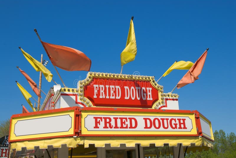 Carnival Fried dough Sign royalty free stock photography