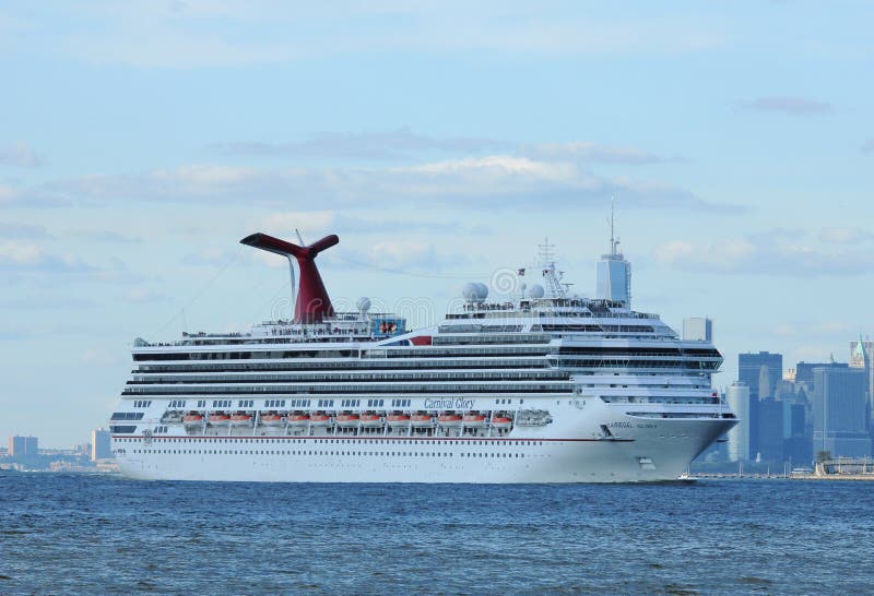 Carnival Glory Cruise Ship Leaving New York Editorial Photography