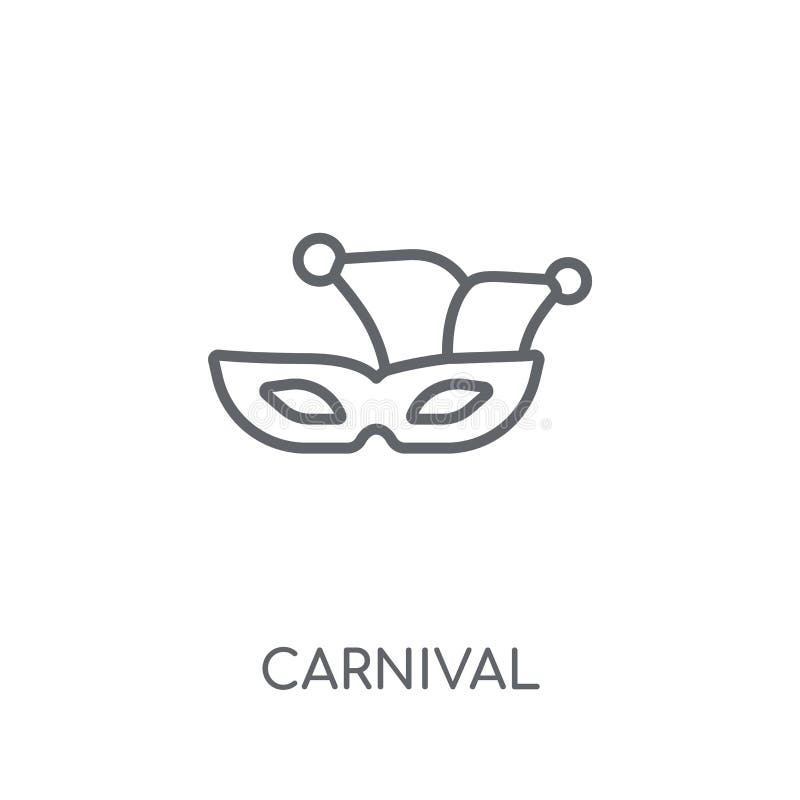 Carnival linear icon. Modern outline Carnival logo concept on wh vector illustration