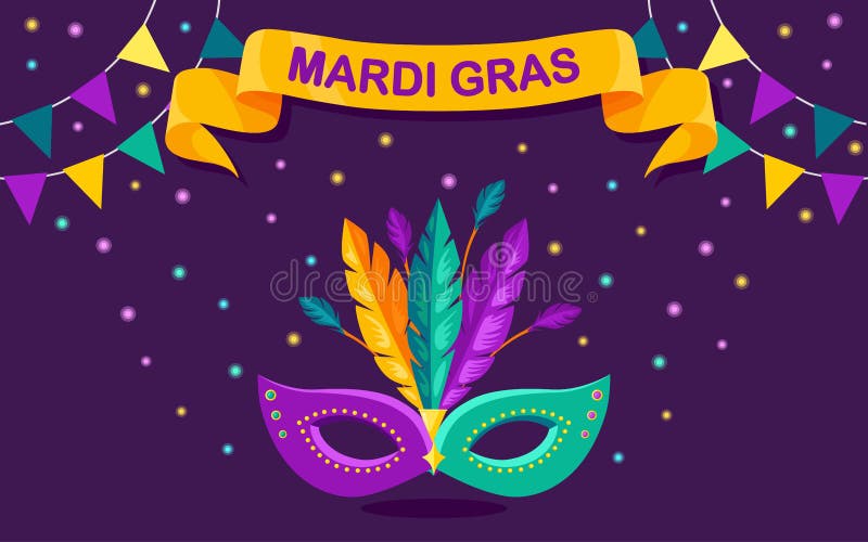 Isolated mardi gras feathers design Royalty Free Vector