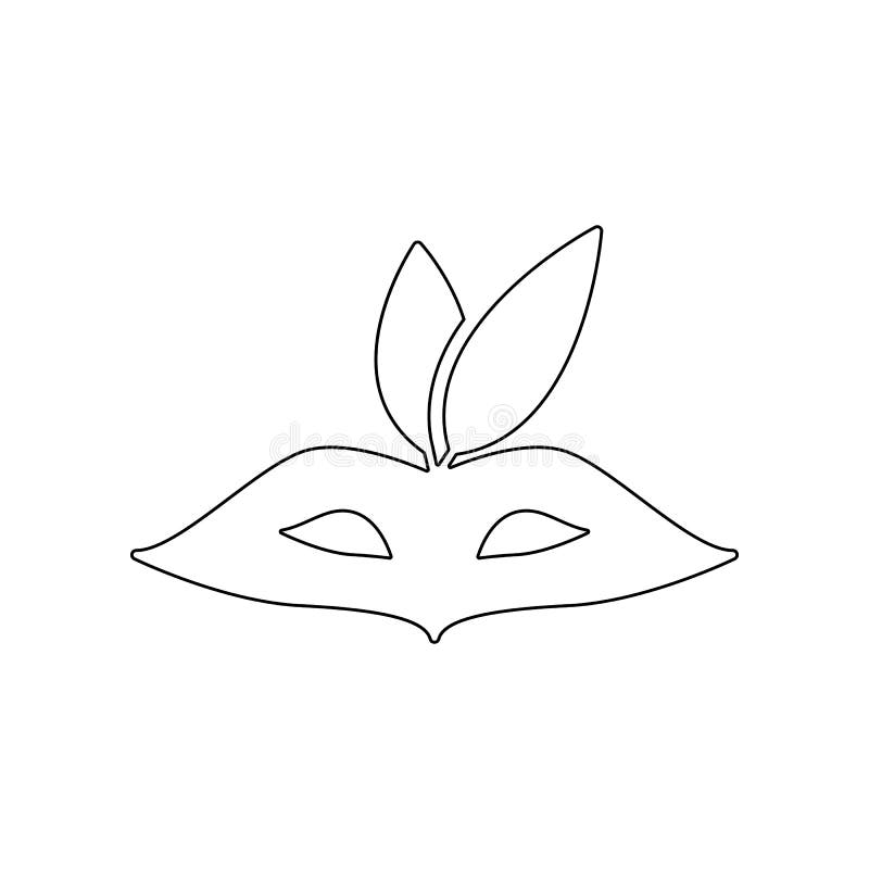 Carnival mask icon. Element of Theatre for mobile concept and web apps icon. Outline, thin line icon for website design and royalty free illustration Carnival mask icon. Element of Theatre for mobile concept and web apps icon. Outline, thin line icon for website design and royalty free illustration